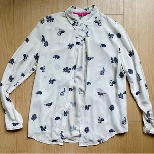 Joules button down animal print, size 6